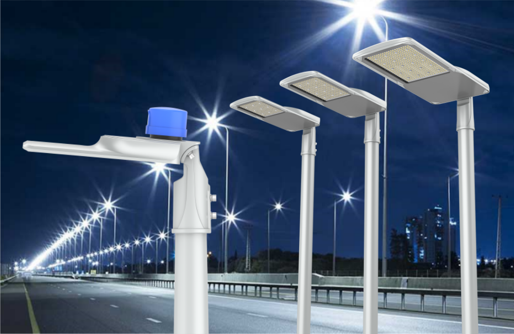 LED street light with photocell