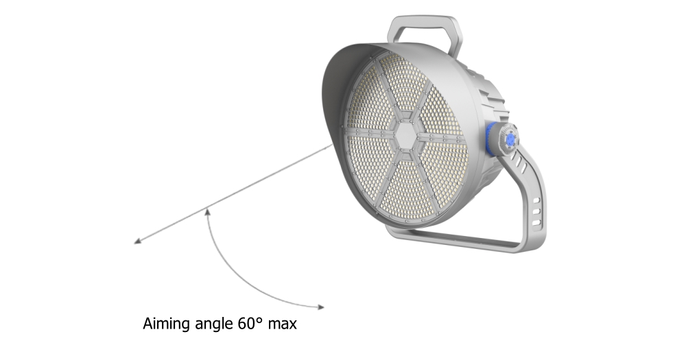 Asymmetric optic sports lights