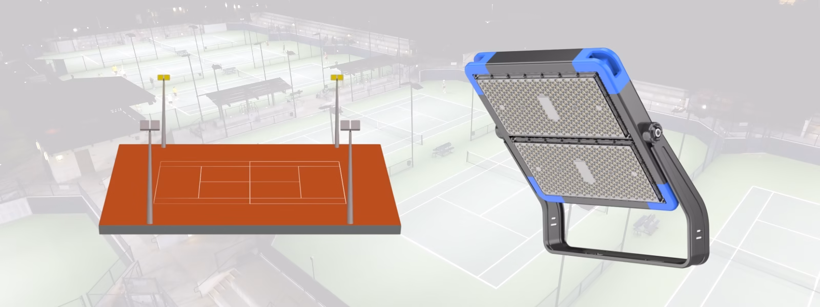 tennis court lighting solution